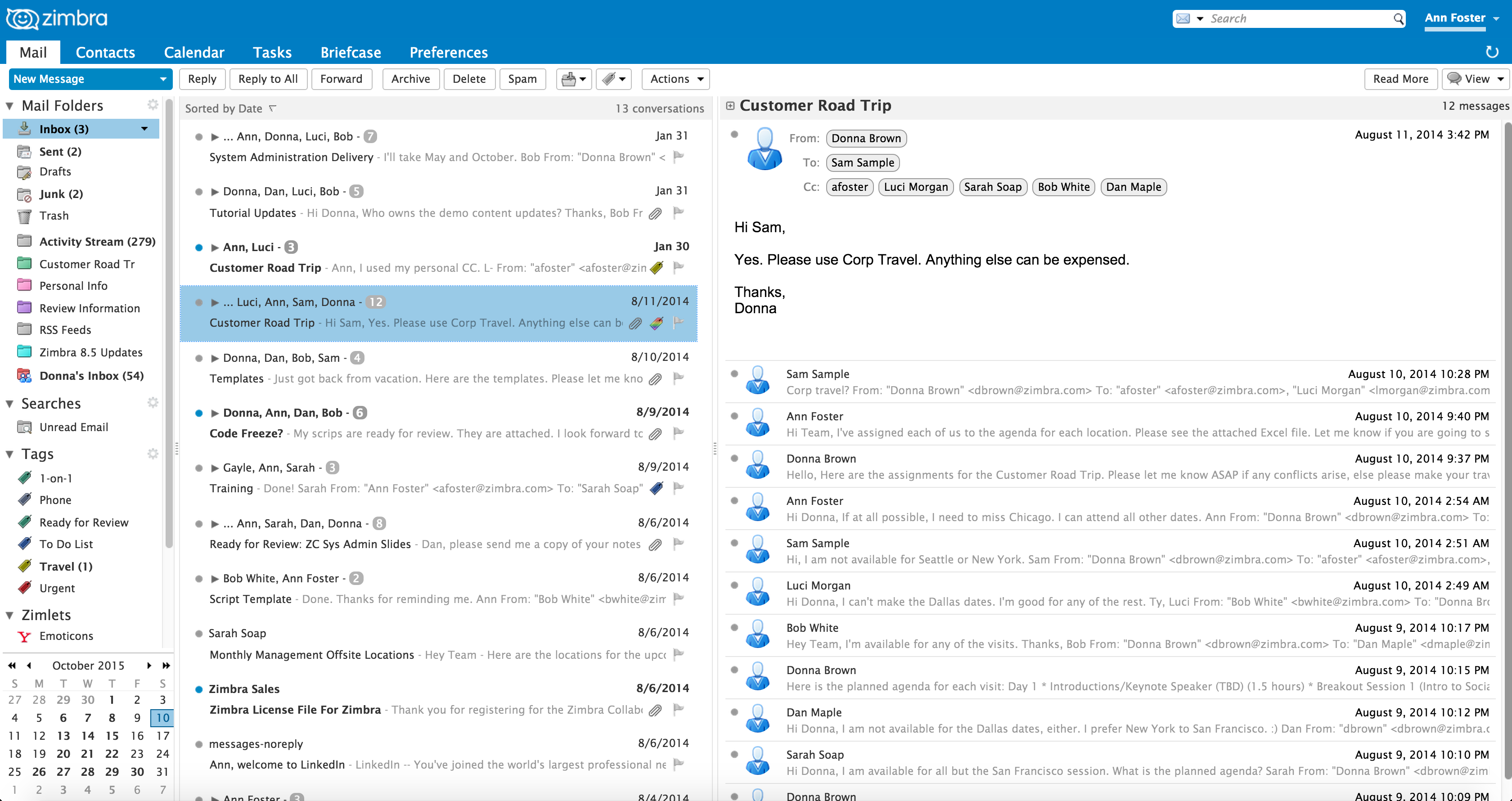 Zimbra : messagerie, calendrier et collaboration